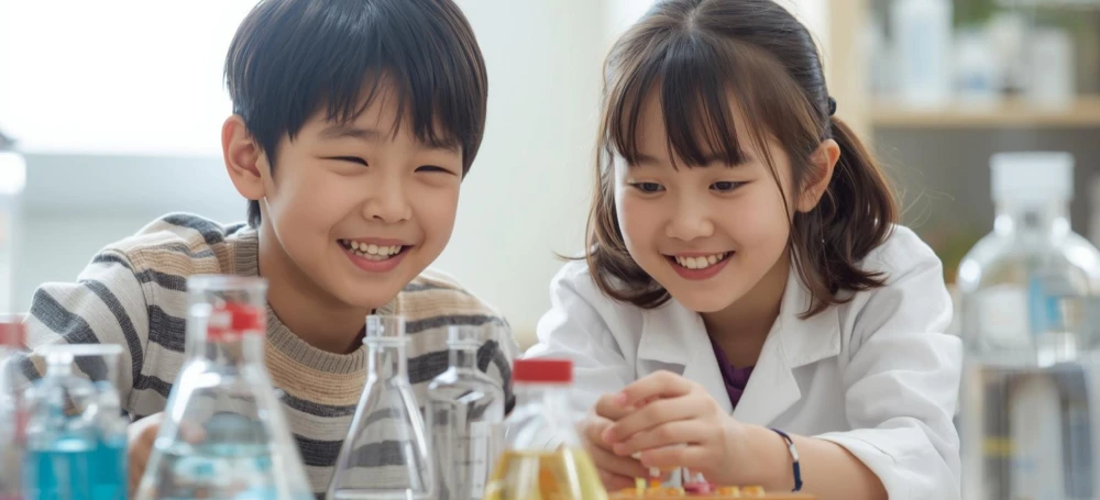 ピコっとラボで実験を楽しむ子どもたち